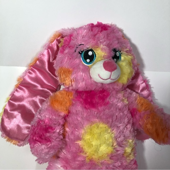 Build A Bear BAB Pink Polka Dot Pawlette Stuffed Easter Plush Bunny Rabbit - Picture 2 of 6
